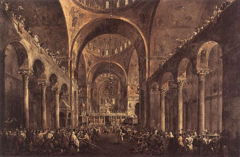  Doge Alvise IV Mocenigo Appears to the People in St Mark s Basilica in 1763